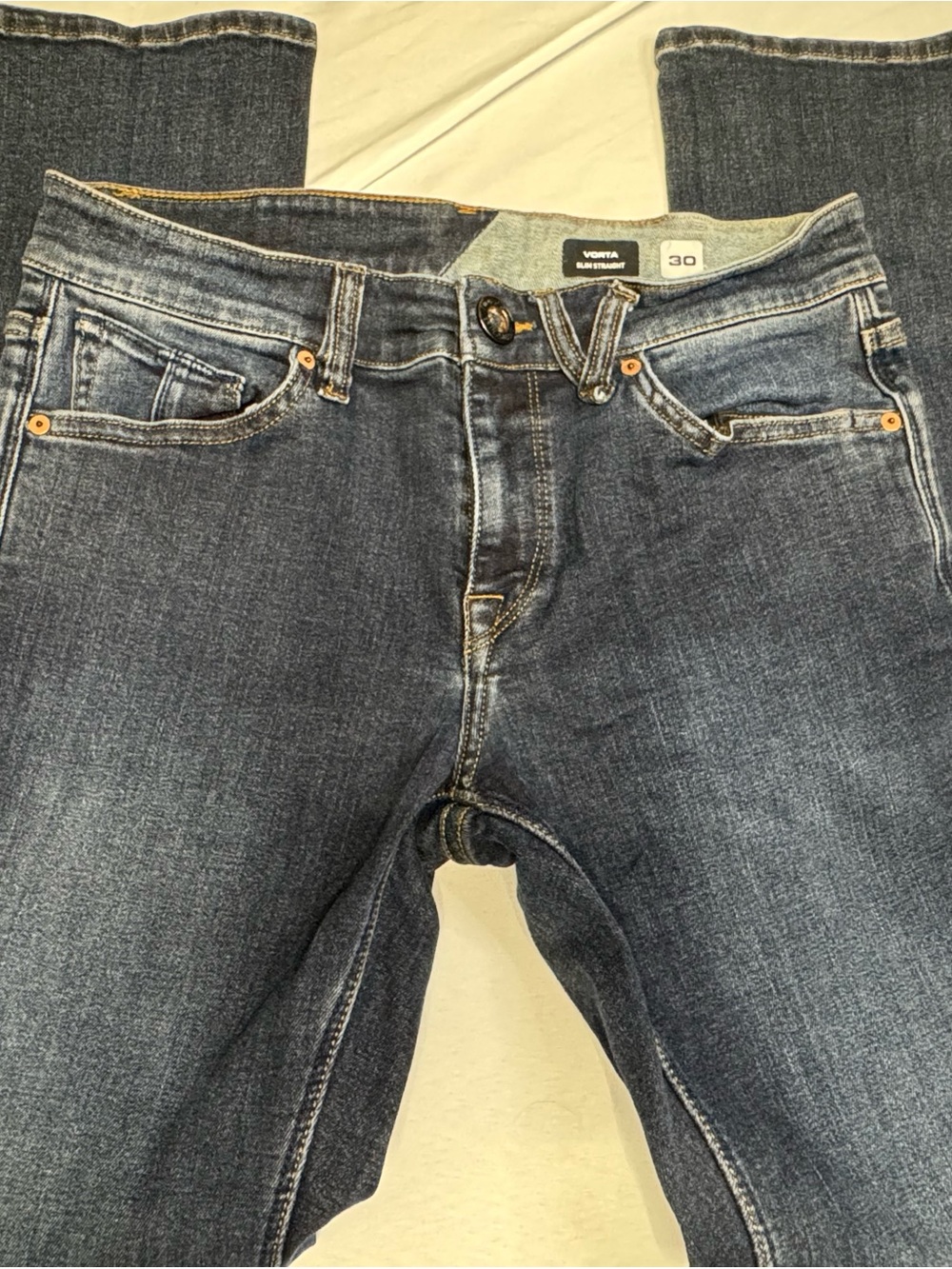 Volcom Men’s Dark Blue Slim Straight Jeans